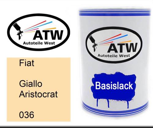 Fiat, Giallo Aristocrat, 036: 500ml Lackdose, von ATW Autoteile West.